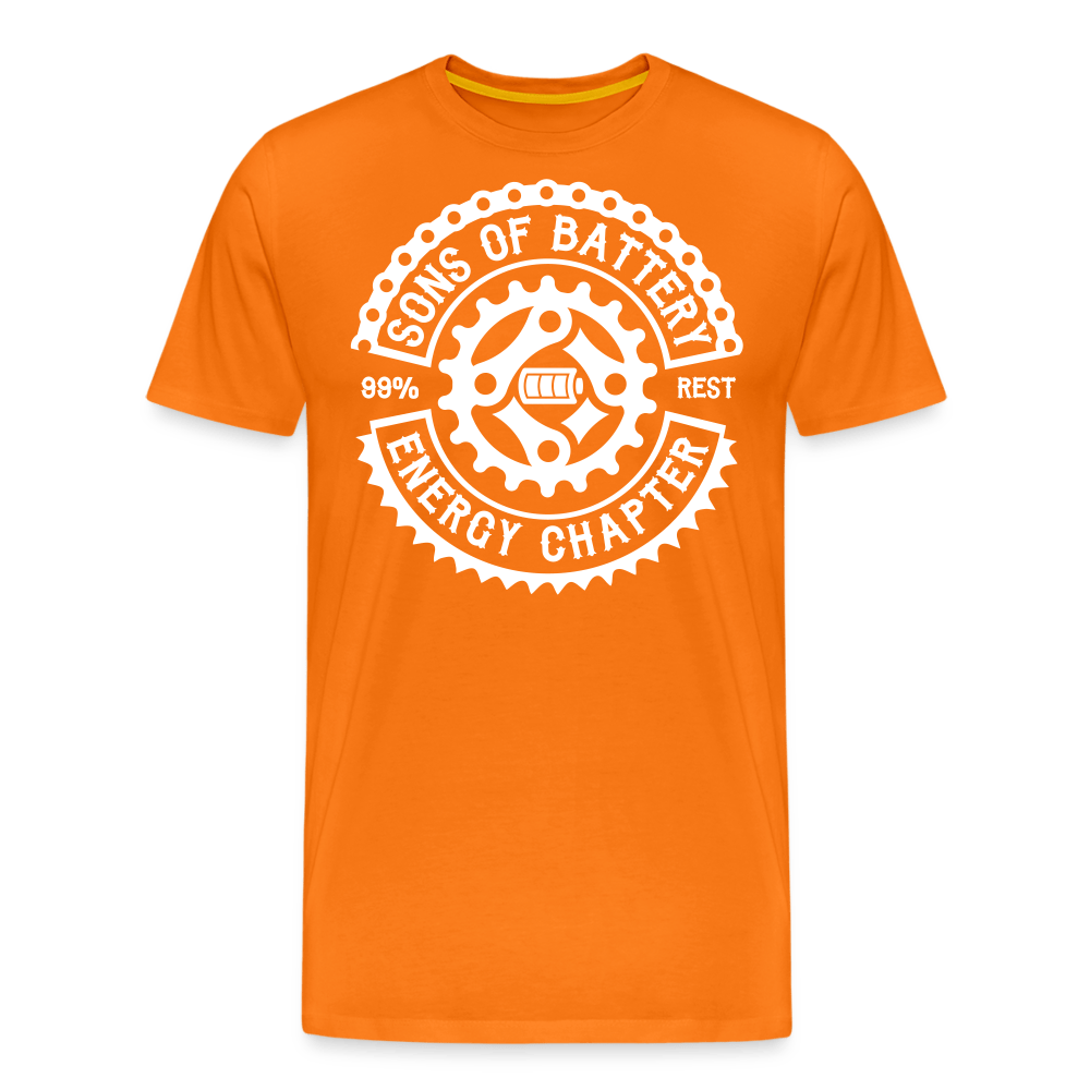 SPOD Männer Premium T-Shirt | Spreadshirt 812 Orange / S Original - Sons of Battery Logo - (DTF) Männer Premium T-Shirt E-Bike-Community
