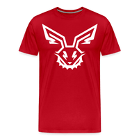 SPOD Männer Premium T-Shirt | Spreadshirt 812 Rot / M Electro Bunny Weiß - Männer Premium T-Shirt E-Bike-Community