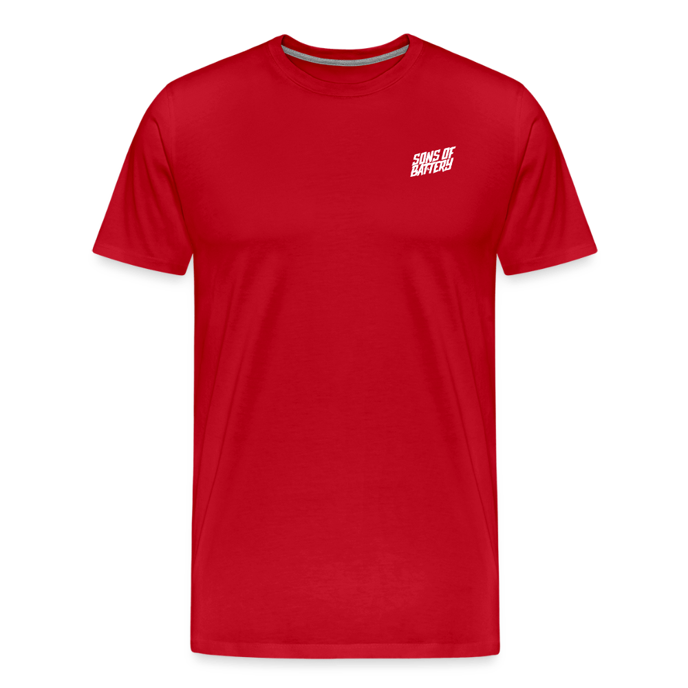 SPOD Männer Premium T-Shirt | Spreadshirt 812 Rot / M SONS (2 Seiten) - Männer Premium T-Shirt E-Bike-Community