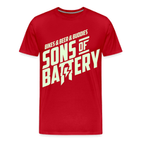 SPOD Männer Premium T-Shirt | Spreadshirt 812 Rot / S 3B's - Glow in the Dark -Männer Premium T-Shirt E-Bike-Community