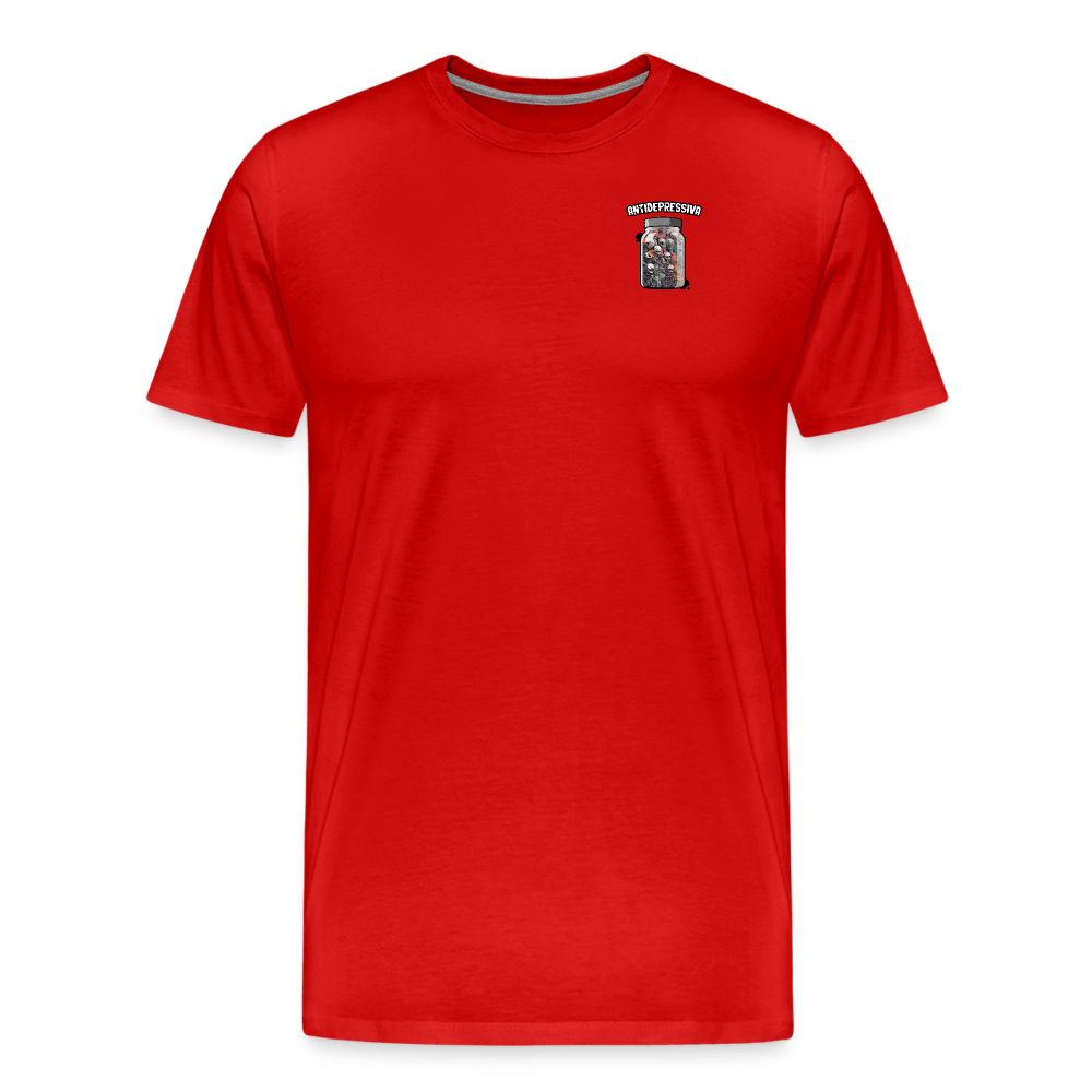 SPOD Männer Premium T-Shirt | Spreadshirt 812 Rot / S Antidepressiva - Männer Premium T-Shirt E-Bike-Community