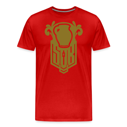 SPOD Männer Premium T-Shirt | Spreadshirt 812 Rot / S Bembel - Gold - Premium T-Shirt E-Bike-Community