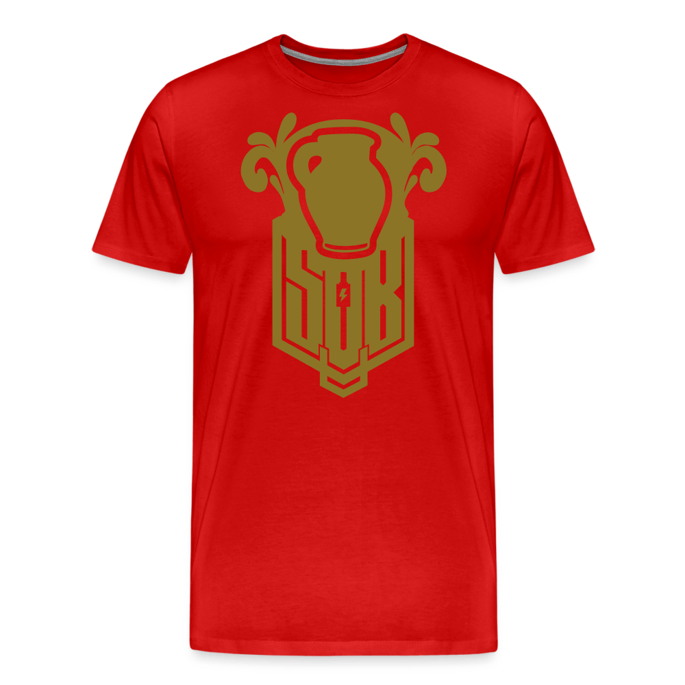 SPOD Männer Premium T-Shirt | Spreadshirt 812 Rot / S Bembel - Gold - Premium T-Shirt E-Bike-Community