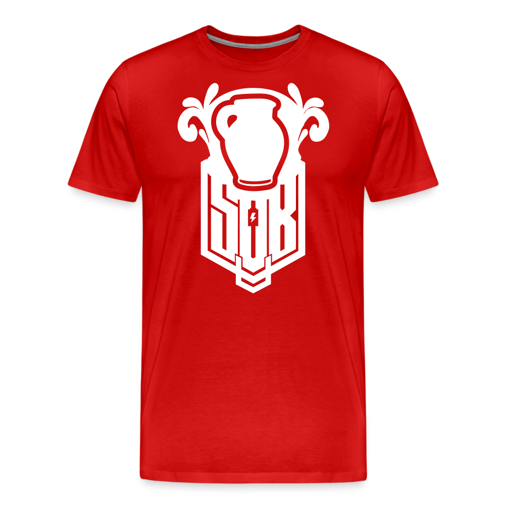 SPOD Männer Premium T-Shirt | Spreadshirt 812 Rot / S Bembel - SoB Männer Premium T-Shirt E-Bike-Community