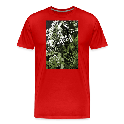 SPOD Männer Premium T-Shirt | Spreadshirt 812 Rot / S Collage - Männer Premium T-Shirt E-Bike-Community