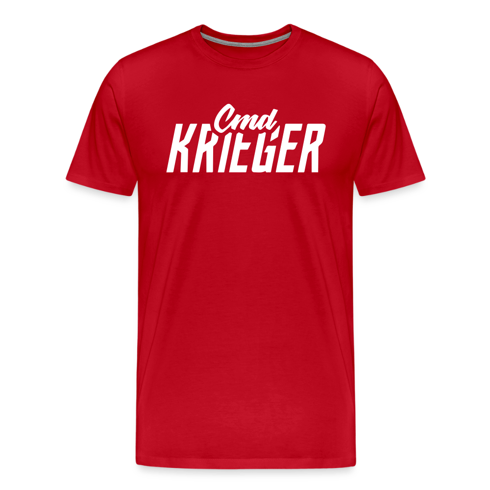 SPOD Männer Premium T-Shirt | Spreadshirt 812 Rot / S Commander Krieger - Flex - Männer Premium T-Shirt E-Bike-Community
