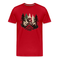 SPOD Männer Premium T-Shirt | Spreadshirt 812 Rot / S Freedom Mountainbike White - Männer Premium T-Shirt E-Bike-Community