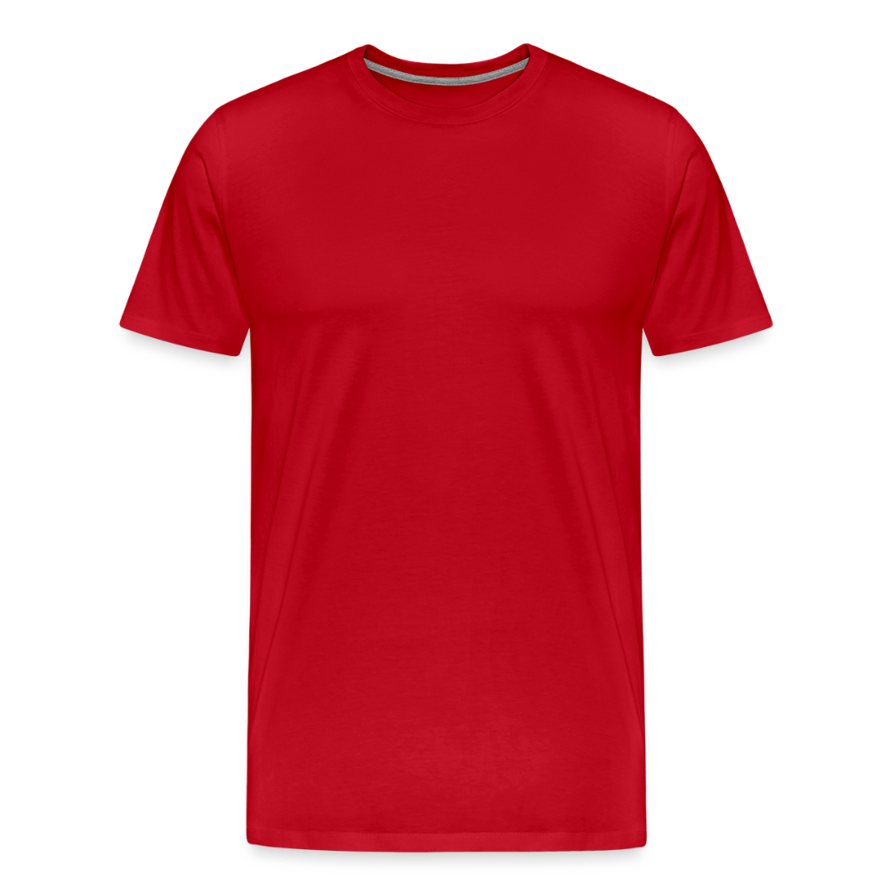 SPOD Männer Premium T-Shirt | Spreadshirt 812 Rot / S OG Logo Backprint - Männer Premium T-Shirt E-Bike-Community