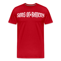 SPOD Männer Premium T-Shirt | Spreadshirt 812 Rot / S Rough - Männer Premium T-Shirt E-Bike-Community