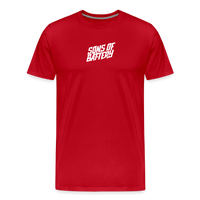 SPOD Männer Premium T-Shirt | Spreadshirt 812 Rot / S Signature - White Flock - Männer Premium T-Shirt E-Bike-Community