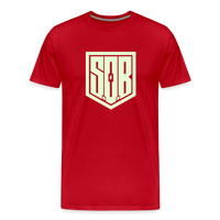SPOD Männer Premium T-Shirt | Spreadshirt 812 Rot / S SOB - Glow in the Dark - Männer Premium T-Shirt E-Bike-Community