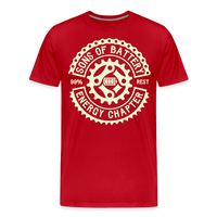 SPOD Männer Premium T-Shirt | Spreadshirt 812 Rot / S Sons of Battery Rocker Classic - Glow in the Dark -Männer Premium T-Shirt E-Bike-Community