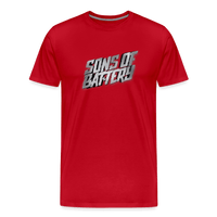 SPOD Männer Premium T-Shirt | Spreadshirt 812 Rot / S SONS OF BATTERY - Signature 3D - Männer Premium T-Shirt E-Bike-Community