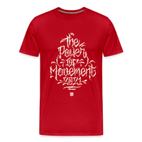 SPOD Männer Premium T-Shirt | Spreadshirt 812 Rot / S The Power of Movement - Front -Männer Premium T-Shirt E-Bike-Community