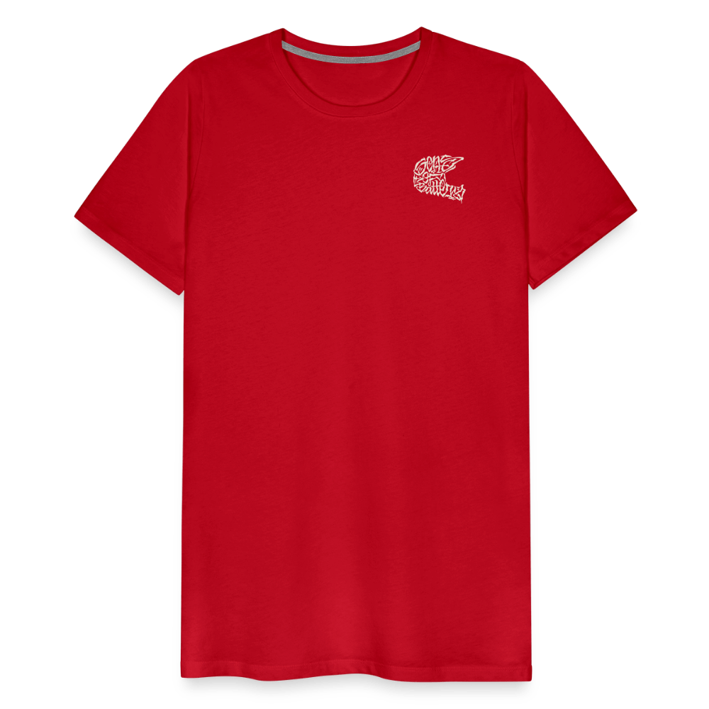 SPOD Männer Premium T-Shirt | Spreadshirt 812 Rot / S TPOM - HELM - FRONT / BACK Männer Premium T-Shirt E-Bike-Community