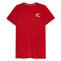 SPOD Männer Premium T-Shirt | Spreadshirt 812 Rot / S TPOM - HELM - FRONT / BACK Männer Premium T-Shirt E-Bike-Community