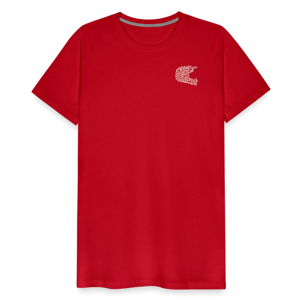 SPOD Männer Premium T-Shirt | Spreadshirt 812 Rot / S TPOM - HELM - FRONT / BACK Männer Premium T-Shirt E-Bike-Community