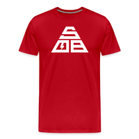 SPOD Männer Premium T-Shirt | Spreadshirt 812 Rot / S Triangle - Männer Premium T-Shirt E-Bike-Community