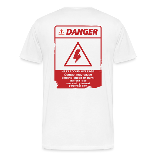 SPOD Männer Premium T-Shirt | Spreadshirt 812 S Danger High Voltage - Männer Premium T-Shirt E-Bike-Community
