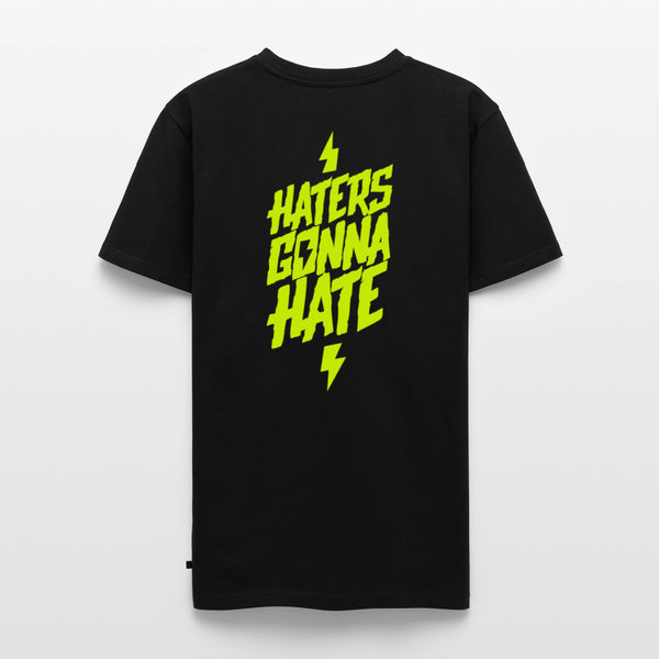 SPOD Männer Premium T-Shirt | Spreadshirt 812 Schwarz / S Haters gonna Hate - Männer Premium T-Shirt E-Bike-Community