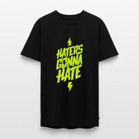SPOD Männer Premium T-Shirt | Spreadshirt 812 Schwarz / S Haters gonna Hate - Neongelb - Männer Premium T-Shirt E-Bike-Community