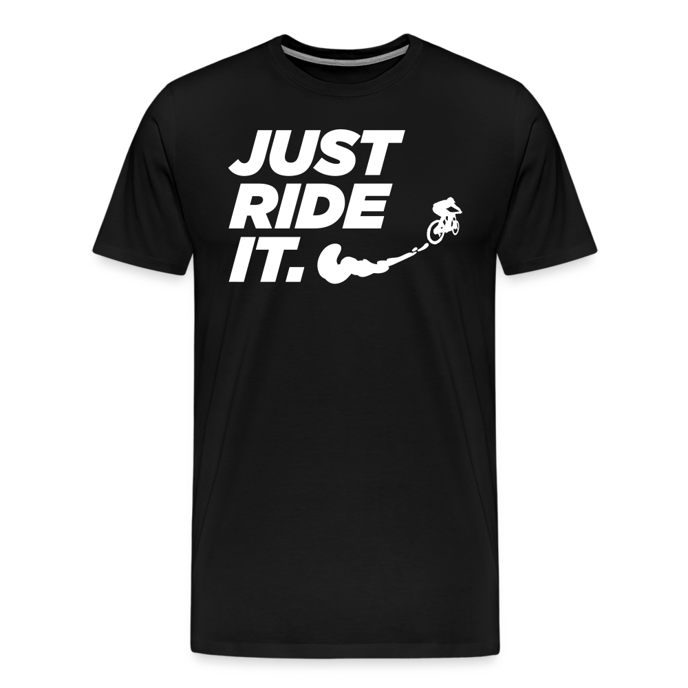 SPOD Männer Premium T-Shirt | Spreadshirt 812 Schwarz / S Just Ride it - Männer Premium T-Shirt E-Bike-Community