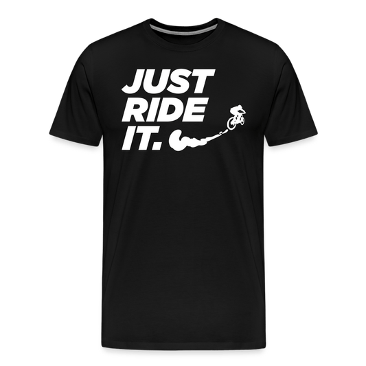 SPOD Männer Premium T-Shirt | Spreadshirt 812 Schwarz / S Just Ride it - Männer Premium T-Shirt E-Bike-Community