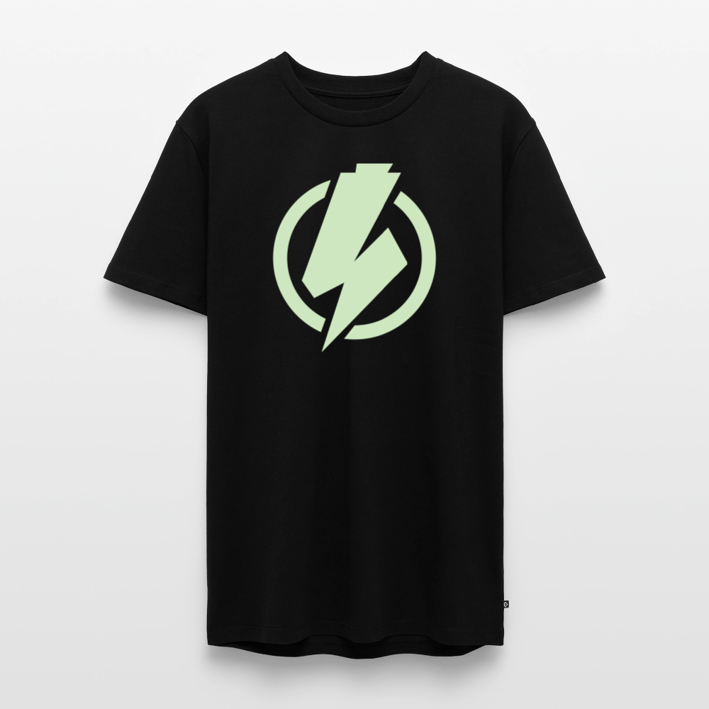 SPOD Männer Premium T-Shirt | Spreadshirt 812 Schwarz / S Lightning - Glow in the Dark - Männer Premium T-Shirt E-Bike-Community