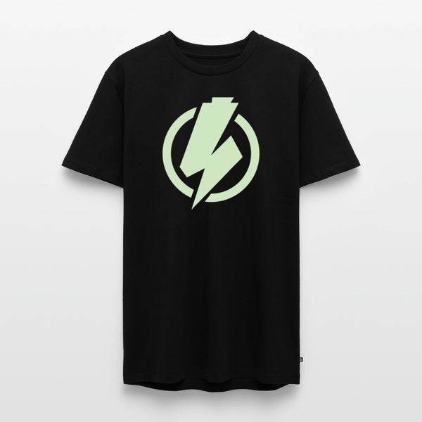 SPOD Männer Premium T-Shirt | Spreadshirt 812 Schwarz / S Lightning - Glow in the Dark - Männer Premium T-Shirt E-Bike-Community