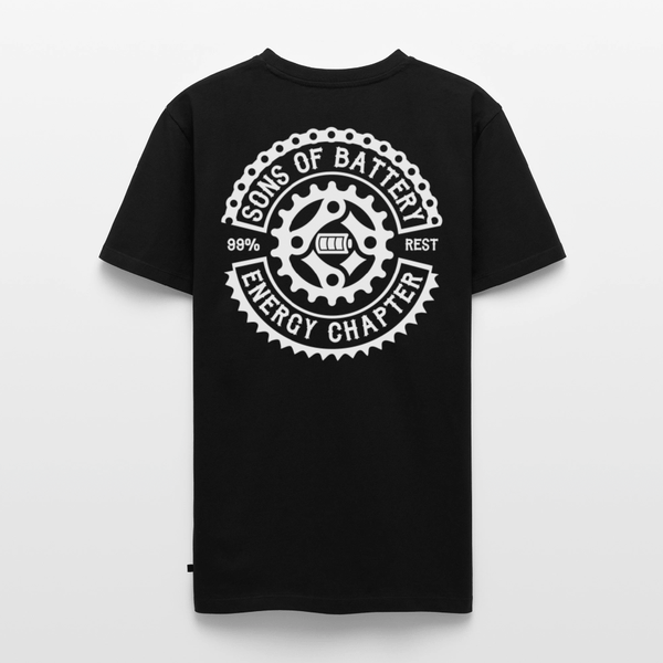 SPOD Männer Premium T-Shirt | Spreadshirt 812 Schwarz / S OG Logo Backprint - Männer Premium T-Shirt E-Bike-Community
