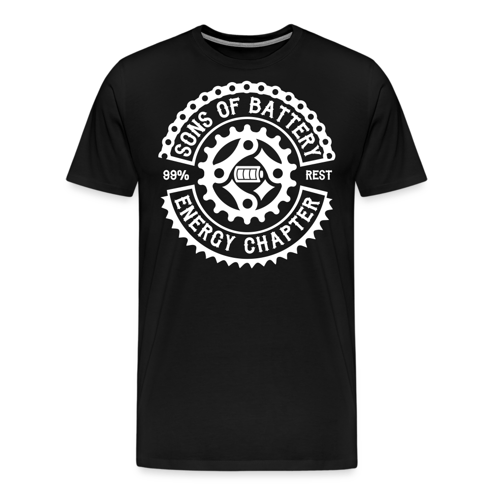 SPOD Männer Premium T-Shirt | Spreadshirt 812 Schwarz / S Original - Sons of Battery Logo - (DTF) Männer Premium T-Shirt E-Bike-Community