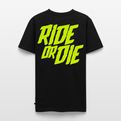 SPOD Männer Premium T-Shirt | Spreadshirt 812 Schwarz / S Ride or Die - Neongelb - Männer Premium T-Shirt E-Bike-Community