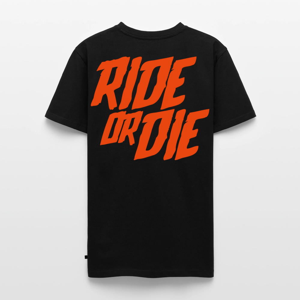 SPOD Männer Premium T-Shirt | Spreadshirt 812 Schwarz / S Ride or Die - Neonorange - Männer Premium T-Shirt E-Bike-Community
