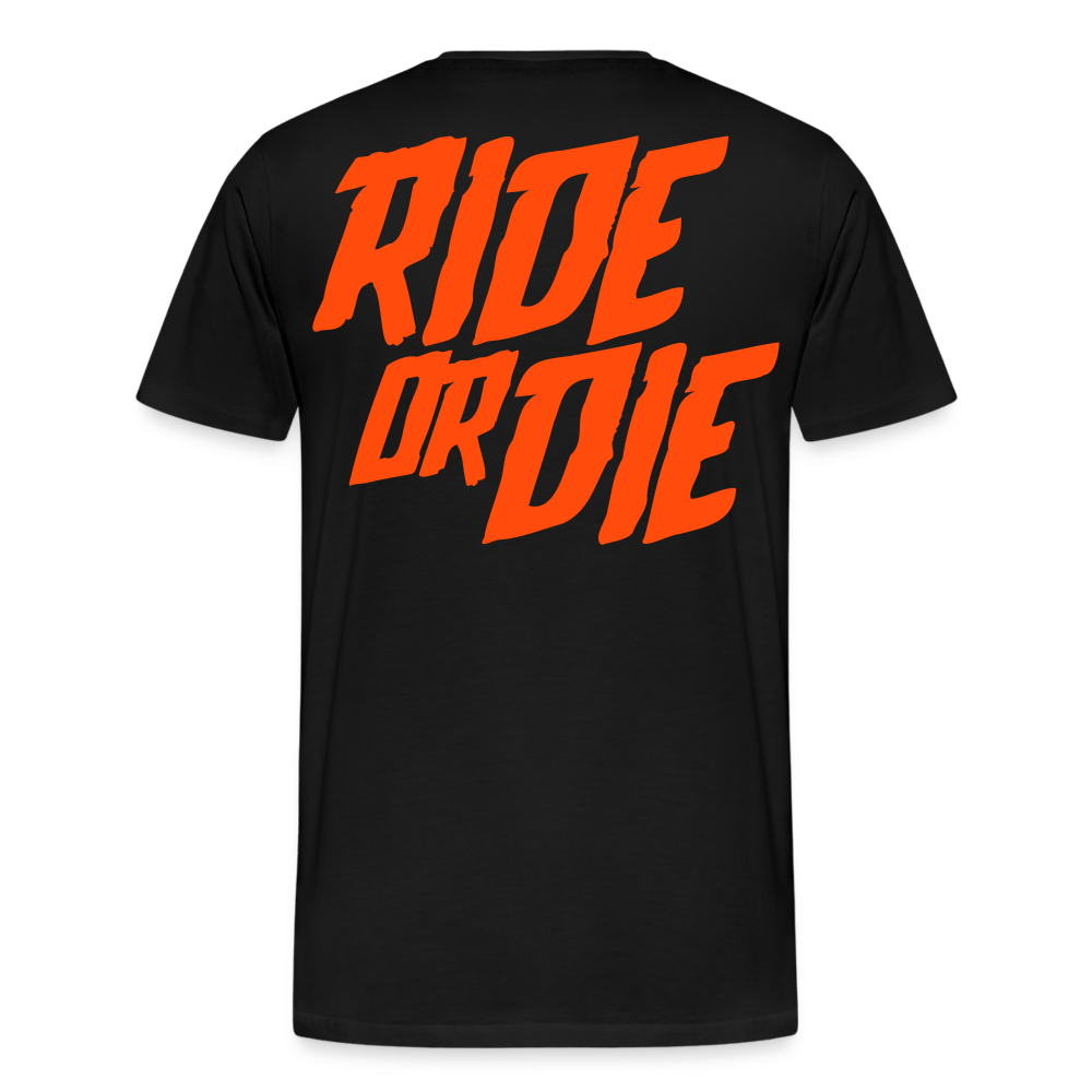 SPOD Männer Premium T-Shirt | Spreadshirt 812 Schwarz / S Ride or Die - Neonorange - Männer Premium T-Shirt E-Bike-Community