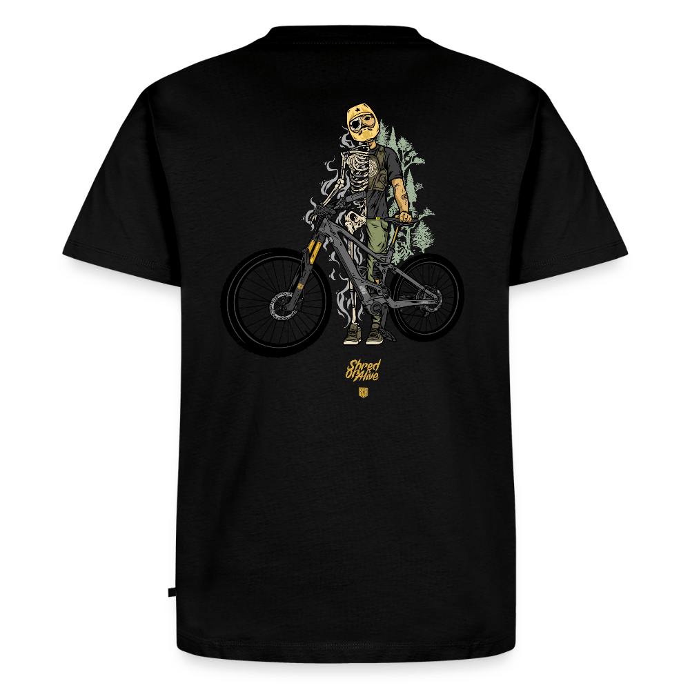 SPOD Männer Premium T-Shirt | Spreadshirt 812 Schwarz / S Shred or Alive - Männer Premium T-Shirt E-Bike-Community