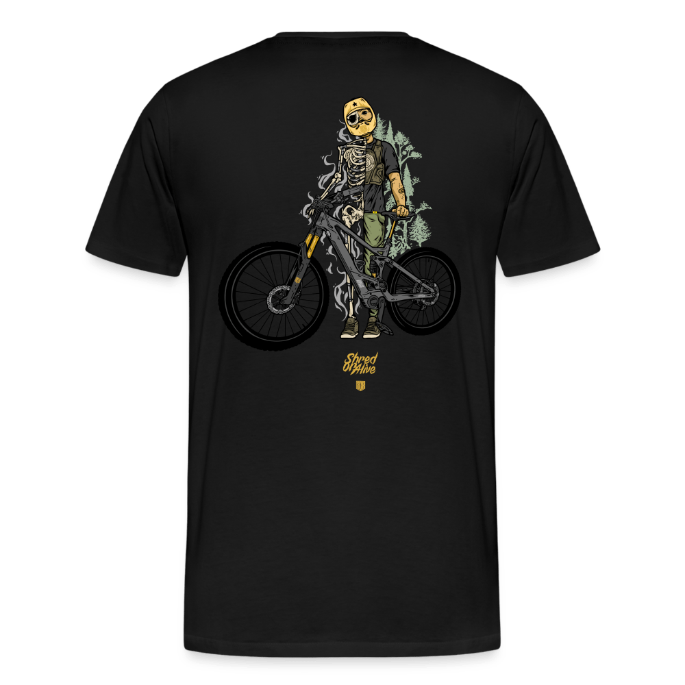 SPOD Männer Premium T-Shirt | Spreadshirt 812 Schwarz / S Shred or Alive - Männer Premium T-Shirt E-Bike-Community