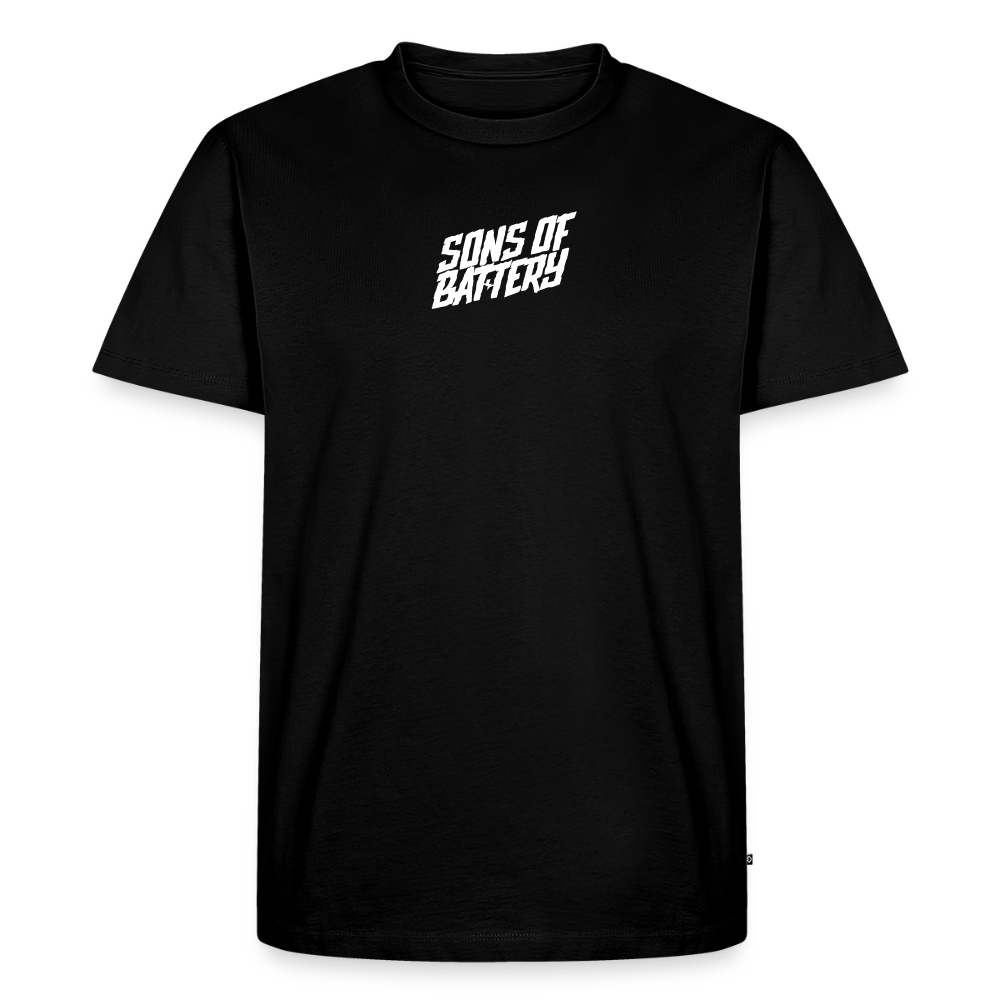 SPOD Männer Premium T-Shirt | Spreadshirt 812 Schwarz / S Signature - White Flock - Männer Premium T-Shirt E-Bike-Community