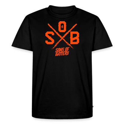 SPOD Männer Premium T-Shirt | Spreadshirt 812 Schwarz / S SoB Cross - Neonorange Männer Premium T-Shirt E-Bike-Community