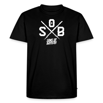SPOD Männer Premium T-Shirt | Spreadshirt 812 Schwarz / S Sons of Battery - Cross - Männer Premium T-Shirt E-Bike-Community