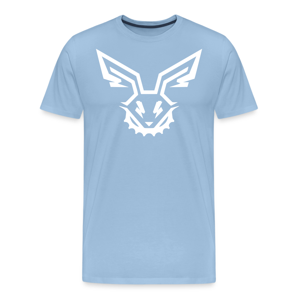 SPOD Männer Premium T-Shirt | Spreadshirt 812 Sky / S Electro Bunny Weiß - Männer Premium T-Shirt E-Bike-Community