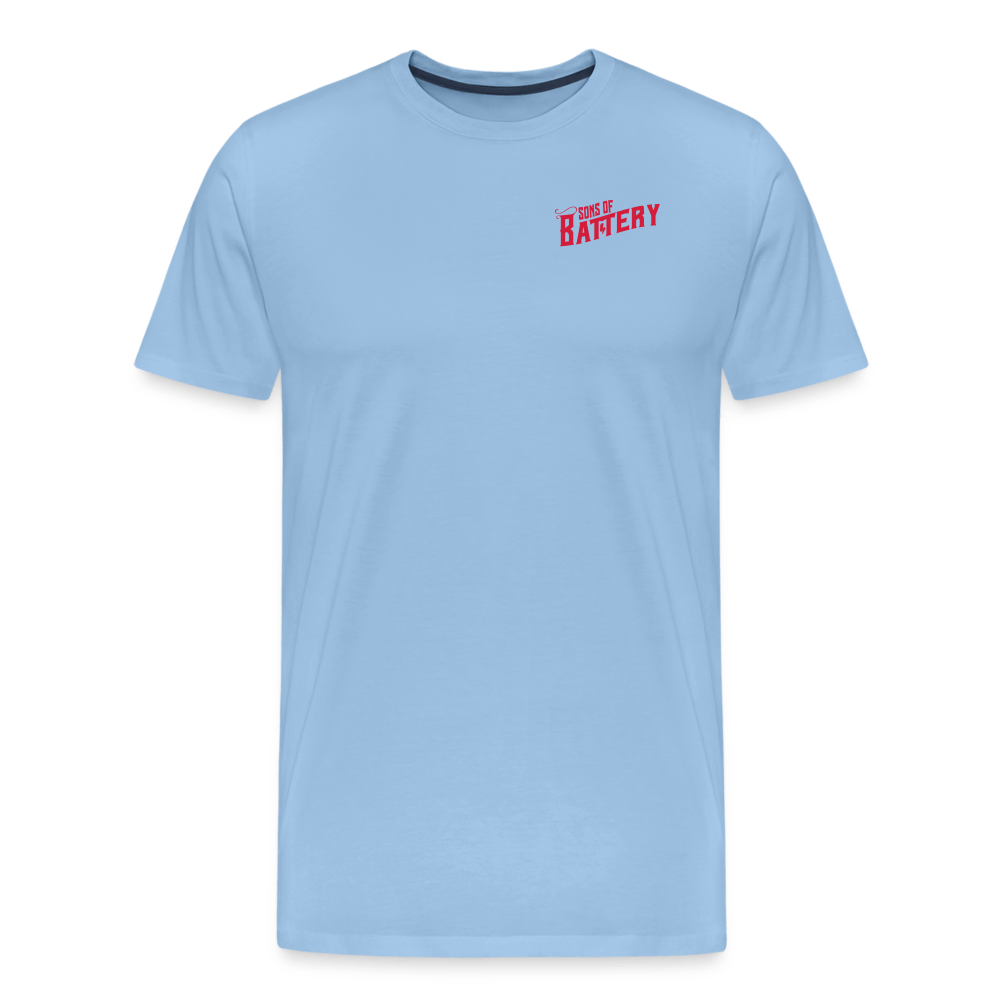 SPOD Männer Premium T-Shirt | Spreadshirt 812 Sky / S Oldschool - Männer Premium T-Shirt E-Bike-Community