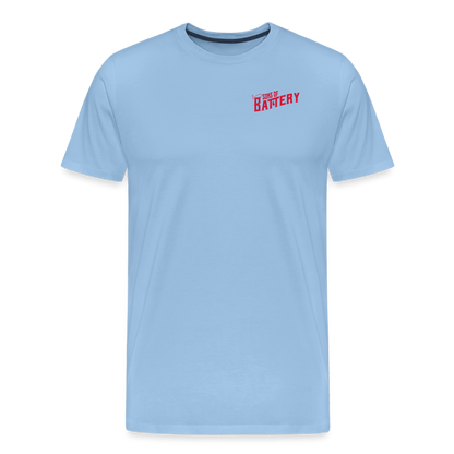 SPOD Männer Premium T-Shirt | Spreadshirt 812 Sky / S Oldschool - Männer Premium T-Shirt E-Bike-Community