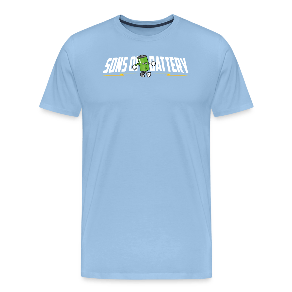 SPOD Männer Premium T-Shirt | Spreadshirt 812 Sky / S Sons of Battery B-Boy Männer Premium T-Shirt E-Bike-Community