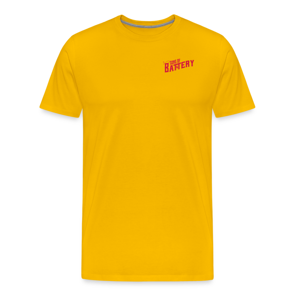SPOD Männer Premium T-Shirt | Spreadshirt 812 Sonnengelb / S Oldschool - Männer Premium T-Shirt E-Bike-Community