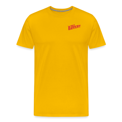 SPOD Männer Premium T-Shirt | Spreadshirt 812 Sonnengelb / S Oldschool - Männer Premium T-Shirt E-Bike-Community