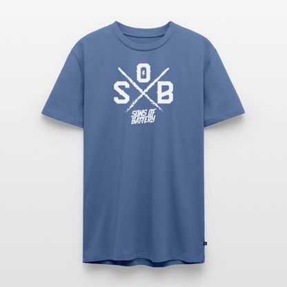 SPOD Männer Premium T-Shirt | Spreadshirt 812 Sons of Battery - Cross - Männer Premium T-Shirt E-Bike-Community