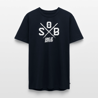 SPOD Männer Premium T-Shirt | Spreadshirt 812 Sons of Battery - Cross - Männer Premium T-Shirt E-Bike-Community