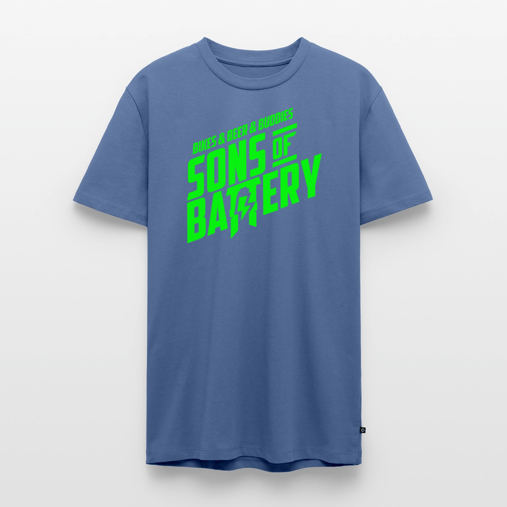 SPOD Männer Premium T-Shirt | Spreadshirt 812 Taubenblau / S 3B - BIKES BEER BUDDIES - SONS OF BATTERYMänner Premium T-Shirt E-Bike-Community