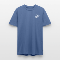 SPOD Männer Premium T-Shirt | Spreadshirt 812 Taubenblau / S LOVE 2 RIDE - Front / Backprint -Männer Premium T-Shirt E-Bike-Community