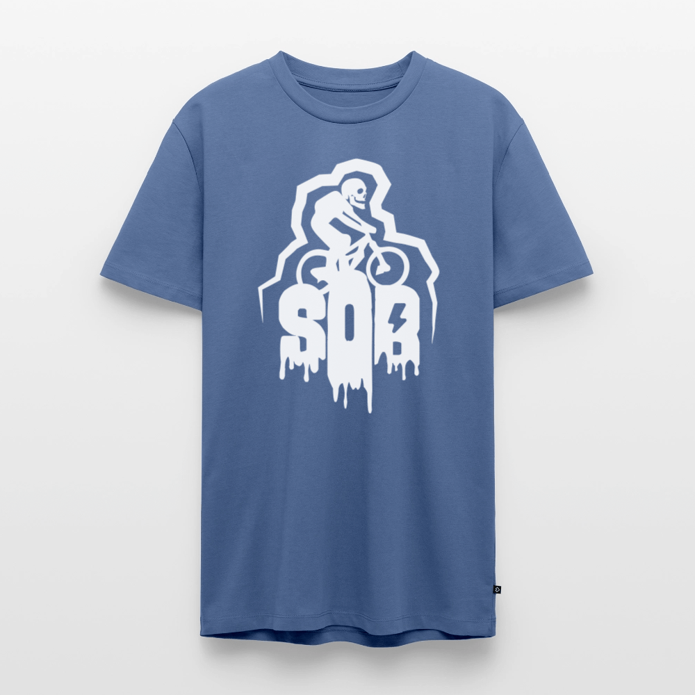 SPOD Männer Premium T-Shirt | Spreadshirt 812 Taubenblau / S SoB Horror - SONS OF BATTERY - Männer Premium T-Shirt E-Bike-Community